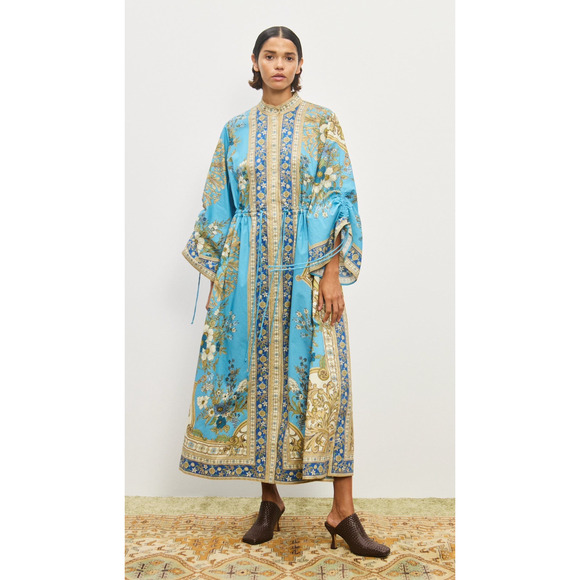 Alemais Blue Cassie Pool Midi Dress US 6 - Picture 7 of 14